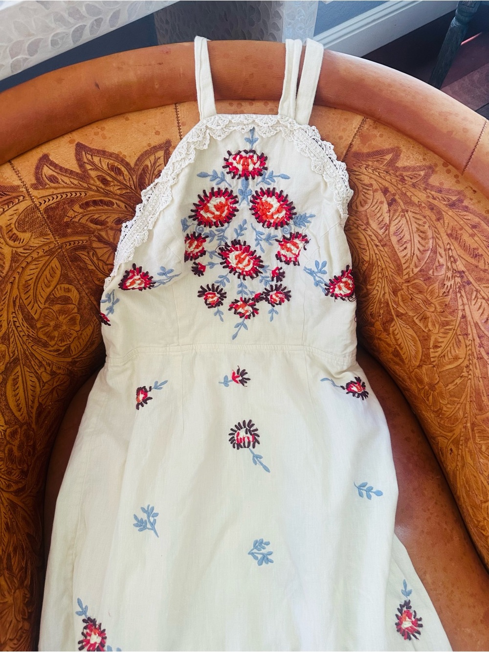 Free People Chrysanthemum Kiss dress 10 🌺 embroidered - Picture 4 of 5